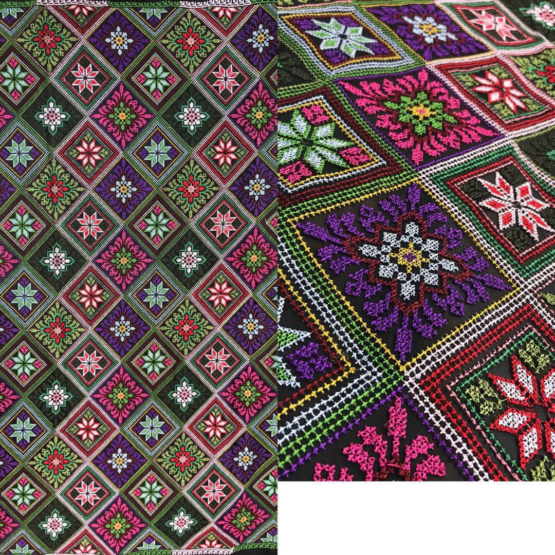 Embroidered Fabric Cross Stitch Ethnic Polyester for Women's Wear Whol 2